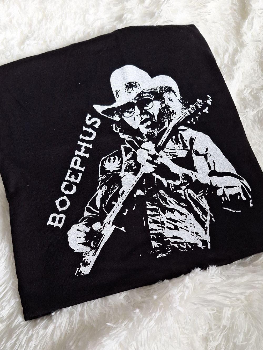 NWOT Men's XL Boecephus Hank Williams Black Graphic Short Sleeve Band Tee